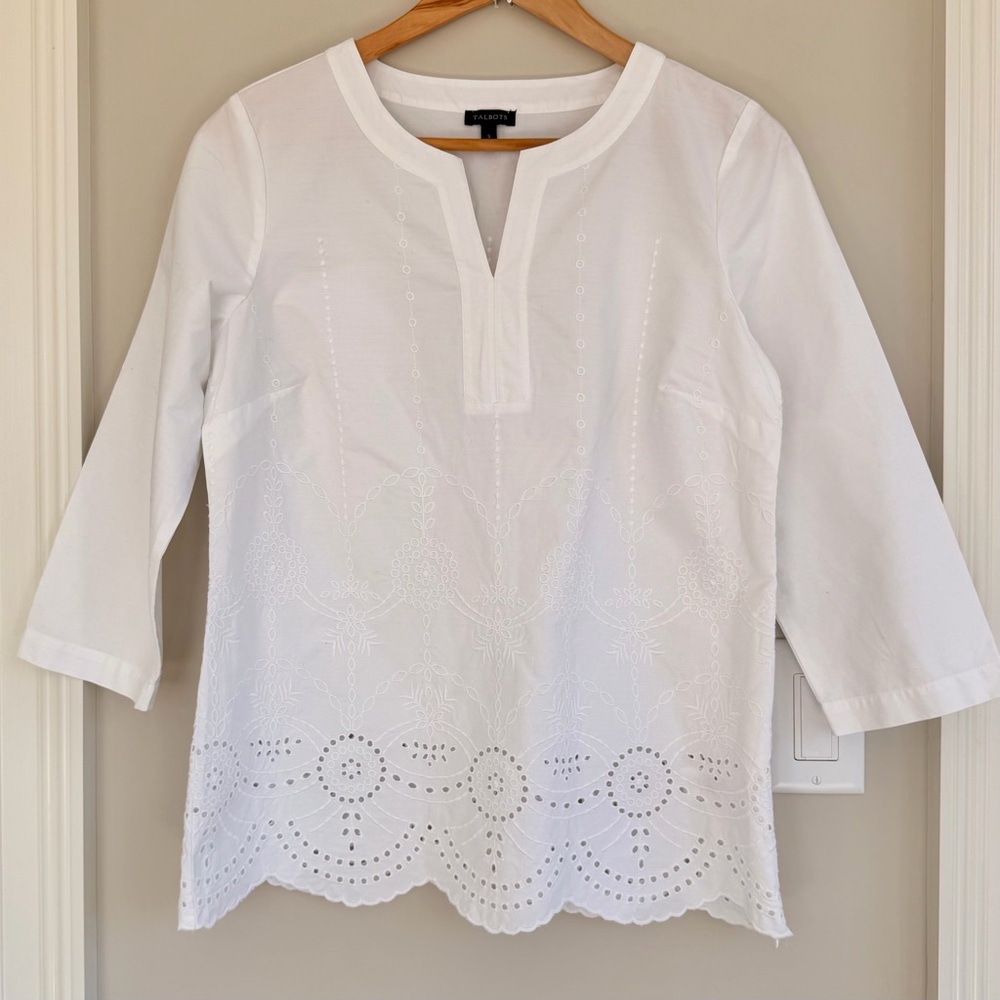 Talbots White Top - Picture 2 of 7